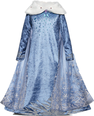 Fancy Girl Princess Dresses Beauty Belle Cosplay Costume Snow Christmas Halloween Princess Dress up Children Party Clothes