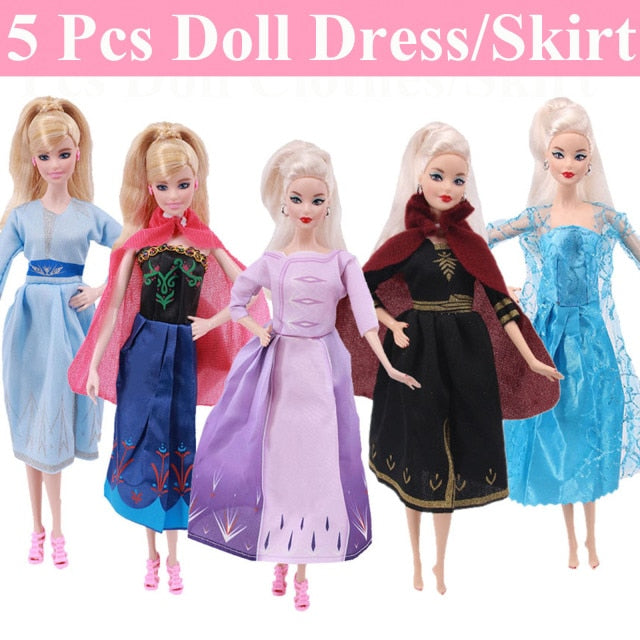 Barbies Doll Clothes Accessories for Barbies Doll Shoes Mini Dress Handbags Crown Hangers Glasses For Barbies Doll&1/6 BJD Blyth