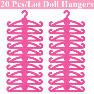 Barbies Doll Clothes Accessories for Barbies Doll Shoes Mini Dress Handbags Crown Hangers Glasses For Barbies Doll&1/6 BJD Blyth