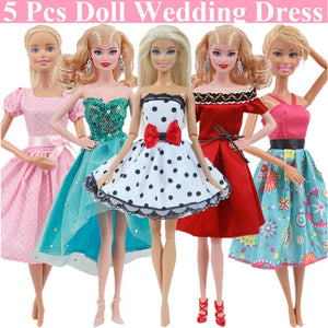Barbies Doll Clothes Accessories for Barbies Doll Shoes Mini Dress Handbags Crown Hangers Glasses For Barbies Doll&1/6 BJD Blyth