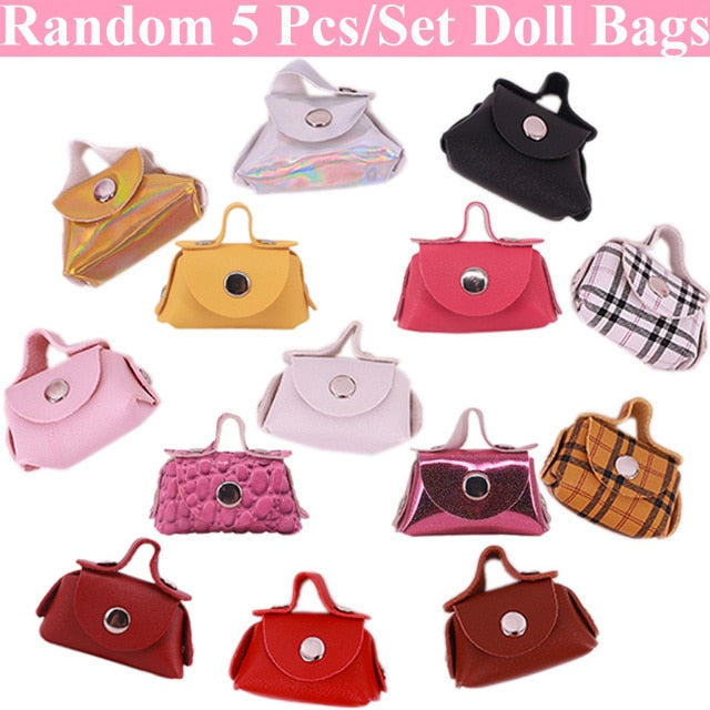Barbies Doll Clothes Accessories for Barbies Doll Shoes Mini Dress Handbags Crown Hangers Glasses For Barbies Doll&1/6 BJD Blyth