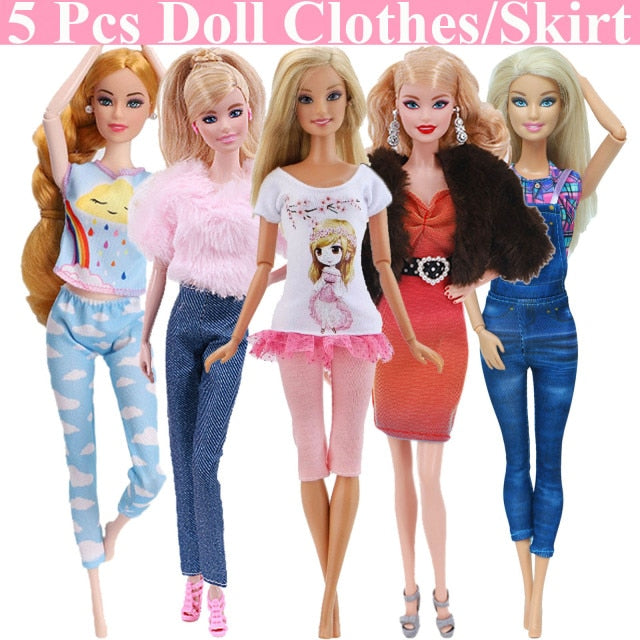 Barbies Doll Clothes Accessories for Barbies Doll Shoes Mini Dress Handbags Crown Hangers Glasses For Barbies Doll&1/6 BJD Blyth