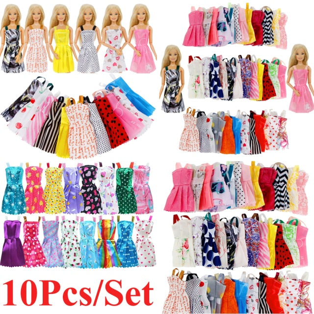 Barbies Doll Clothes Accessories for Barbies Doll Shoes Mini Dress Handbags Crown Hangers Glasses For Barbies Doll&1/6 BJD Blyth