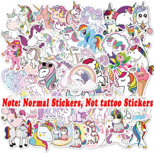 10 Sheets/Set Children Cute Cartoon Unicorn Temporary Tattoo Stickers Baby Shower Kids Body Makeup Sticker Tattoos Football