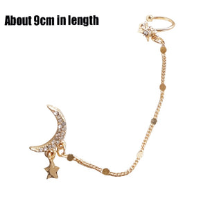 2021 Fashion Butterfly Clip Earrings Ear hook Stainless Steel Ear Clips Double pierced Earring Earrings Women Girls Jewelry