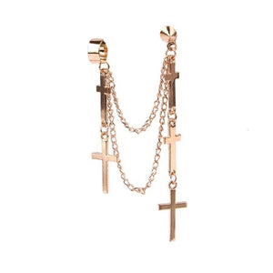 2021 Fashion Butterfly Clip Earrings Ear hook Stainless Steel Ear Clips Double pierced Earring Earrings Women Girls Jewelry