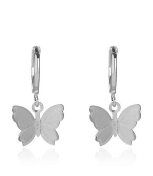 2021 Fashion Butterfly Clip Earrings Ear hook Stainless Steel Ear Clips Double pierced Earring Earrings Women Girls Jewelry