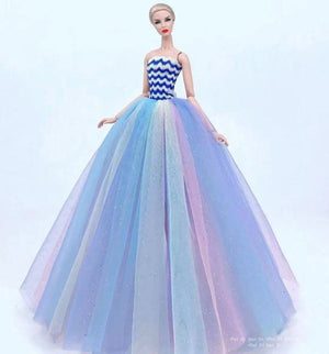 case for barbie doll clothes Princess dress trailing wedding bride marriage dress for barbie accessories toys house ornaments