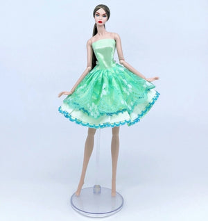 case for barbie doll clothes Princess dress trailing wedding bride marriage dress for barbie accessories toys house ornaments