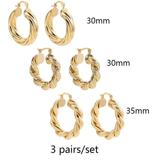 Gold Silver Color Stainless Steel Hoop Earrings for Women Small Simple Round Circle Huggies Ear Rings Steampunk Accessories