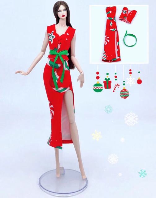 case for barbie doll clothes Princess dress trailing wedding bride marriage dress for barbie accessories toys house ornaments