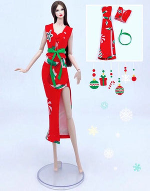 case for barbie doll clothes Princess dress trailing wedding bride marriage dress for barbie accessories toys house ornaments
