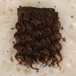 Allaosify Black Gold Brown Silver Short Curly Hair 15cm * 100CM BJD Wig 1/3 1/4 1/6 Doll DIY