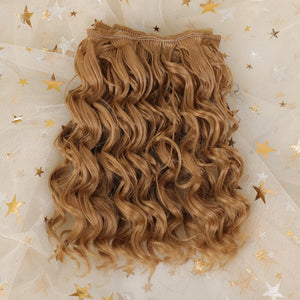 Allaosify Black Gold Brown Silver Short Curly Hair 15cm * 100CM BJD Wig 1/3 1/4 1/6 Doll DIY