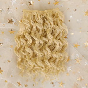 Allaosify Black Gold Brown Silver Short Curly Hair 15cm * 100CM BJD Wig 1/3 1/4 1/6 Doll DIY