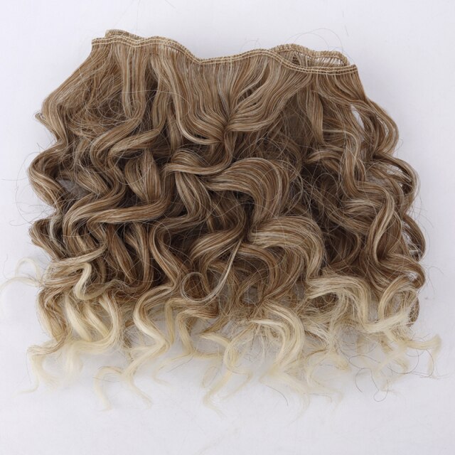 Allaosify Black Gold Brown Silver Short Curly Hair 15cm * 100CM BJD Wig 1/3 1/4 1/6 Doll DIY