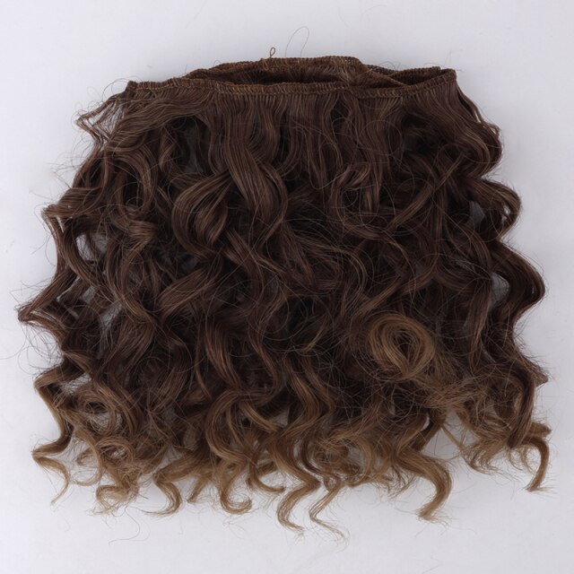Allaosify Black Gold Brown Silver Short Curly Hair 15cm * 100CM BJD Wig 1/3 1/4 1/6 Doll DIY