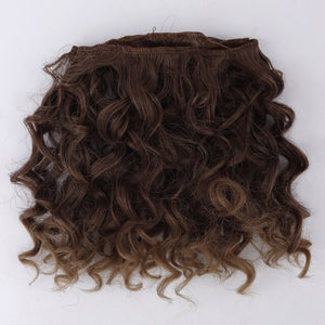 Allaosify Black Gold Brown Silver Short Curly Hair 15cm * 100CM BJD Wig 1/3 1/4 1/6 Doll DIY