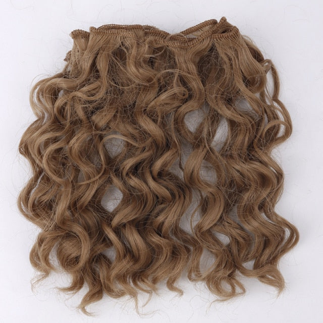Allaosify Black Gold Brown Silver Short Curly Hair 15cm * 100CM BJD Wig 1/3 1/4 1/6 Doll DIY