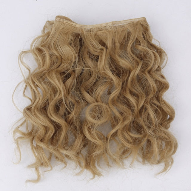 Allaosify Black Gold Brown Silver Short Curly Hair 15cm * 100CM BJD Wig 1/3 1/4 1/6 Doll DIY
