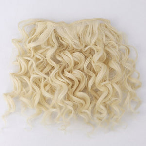 Allaosify Black Gold Brown Silver Short Curly Hair 15cm * 100CM BJD Wig 1/3 1/4 1/6 Doll DIY
