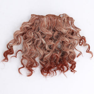 Allaosify Black Gold Brown Silver Short Curly Hair 15cm * 100CM BJD Wig 1/3 1/4 1/6 Doll DIY