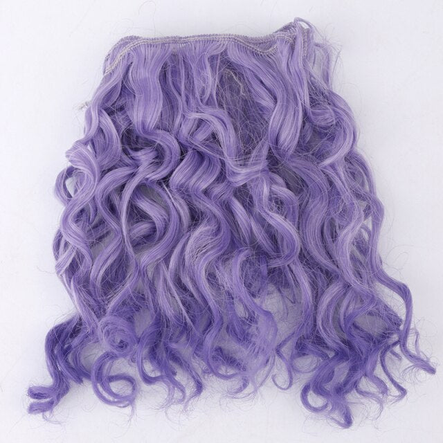 Allaosify Black Gold Brown Silver Short Curly Hair 15cm * 100CM BJD Wig 1/3 1/4 1/6 Doll DIY