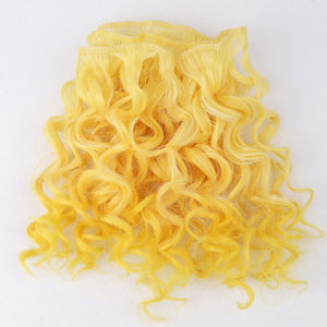 Allaosify Black Gold Brown Silver Short Curly Hair 15cm * 100CM BJD Wig 1/3 1/4 1/6 Doll DIY