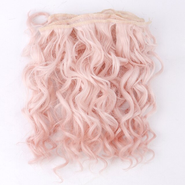 Allaosify Black Gold Brown Silver Short Curly Hair 15cm * 100CM BJD Wig 1/3 1/4 1/6 Doll DIY