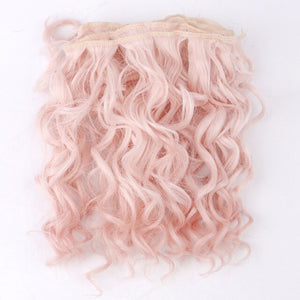Allaosify Black Gold Brown Silver Short Curly Hair 15cm * 100CM BJD Wig 1/3 1/4 1/6 Doll DIY