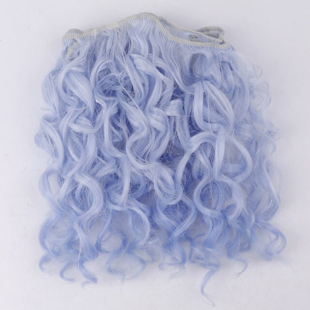 Allaosify Black Gold Brown Silver Short Curly Hair 15cm * 100CM BJD Wig 1/3 1/4 1/6 Doll DIY