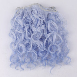 Allaosify Black Gold Brown Silver Short Curly Hair 15cm * 100CM BJD Wig 1/3 1/4 1/6 Doll DIY