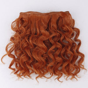 Allaosify Black Gold Brown Silver Short Curly Hair 15cm * 100CM BJD Wig 1/3 1/4 1/6 Doll DIY