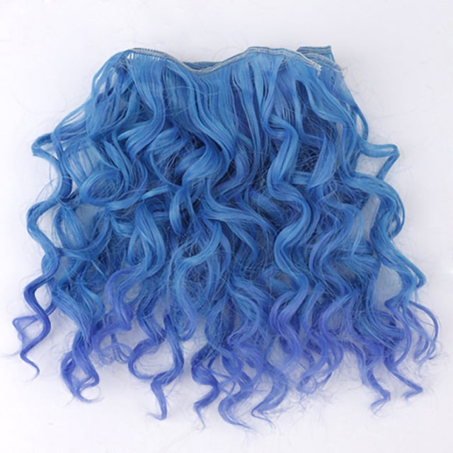 Allaosify Black Gold Brown Silver Short Curly Hair 15cm * 100CM BJD Wig 1/3 1/4 1/6 Doll DIY