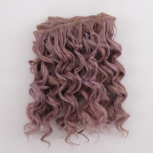 Allaosify Black Gold Brown Silver Short Curly Hair 15cm * 100CM BJD Wig 1/3 1/4 1/6 Doll DIY